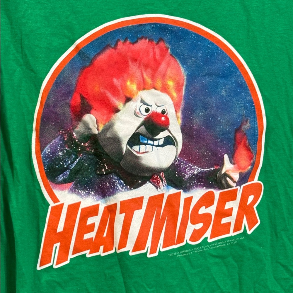 THE YEAR WITHOUT A SANTA CLAUS Christmas T-Shirt Heat Miser Green medium - Picture 2 of 4